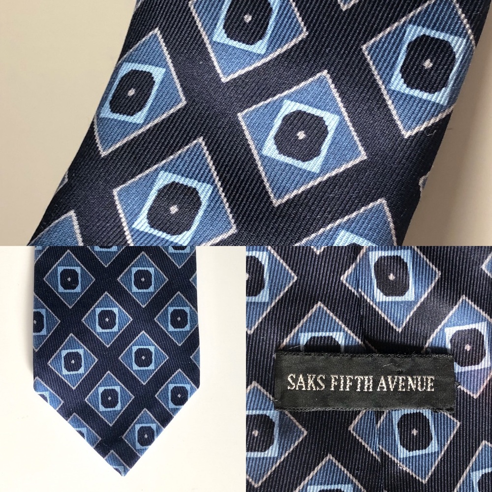 Silk Necktie Saks Fifth Avenue